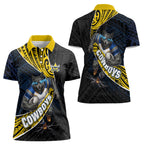 North Queensland Cowboys Rugby Women Polo Shirt Tribal Polynesian Power Art - Lightning Mascot