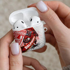 Redcliffe Dolphins NRL Rugby AirPods Case Tribal Polynesian Power Art - Lightning Mascot