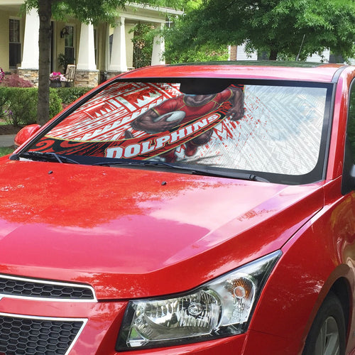 Redcliffe Dolphins NRL Rugby Auto Sun Shade Tribal Polynesian Power Art - Lightning Mascot