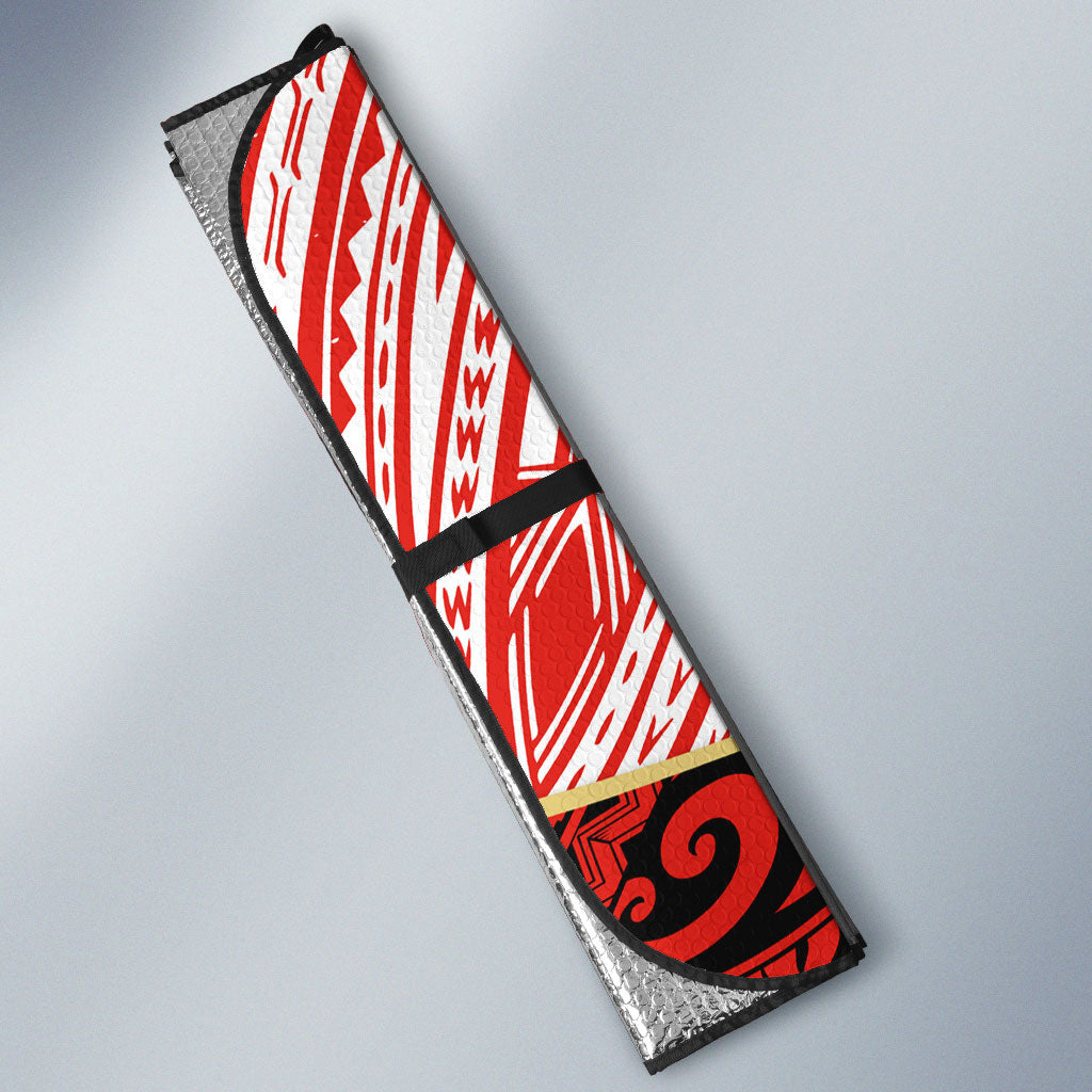Redcliffe Dolphins NRL Rugby Auto Sun Shade Tribal Polynesian Power Art - Lightning Mascot
