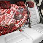 Redcliffe Dolphins NRL Rugby Back Car Seat Cover Tribal Polynesian Power Art - Lightning Mascot