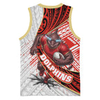 Redcliffe Dolphins NRL Rugby Basketball Jersey Tribal Polynesian Power Art - Lightning Mascot
