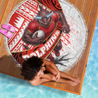 Redcliffe Dolphins NRL Rugby Beach Blanket Tribal Polynesian Power Art - Lightning Mascot