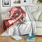 Redcliffe Dolphins NRL Rugby Blanket Tribal Polynesian Power Art - Lightning Mascot