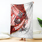 Redcliffe Dolphins NRL Rugby Blanket Tribal Polynesian Power Art - Lightning Mascot