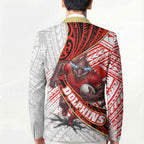 Redcliffe Dolphins NRL Rugby Blazer Tribal Polynesian Power Art - Lightning Mascot
