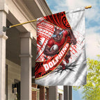 Redcliffe Dolphins NRL Rugby Garden Flag Tribal Polynesian Power Art - Lightning Mascot