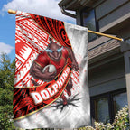 Redcliffe Dolphins NRL Rugby Garden Flag Tribal Polynesian Power Art - Lightning Mascot
