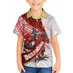 Redcliffe Dolphins NRL Rugby Hawaiian Shirt Tribal Polynesian Power Art - Lightning Mascot