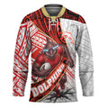 Redcliffe Dolphins NRL Rugby Hockey Jersey Tribal Polynesian Power Art - Lightning Mascot