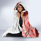 Redcliffe Dolphins NRL Rugby Hooded Blanket Tribal Polynesian Power Art - Lightning Mascot