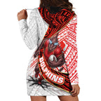 Redcliffe Dolphins NRL Rugby Hoodie Dress Tribal Polynesian Power Art - Lightning Mascot
