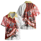 Redcliffe Dolphins NRL Rugby Kid Hawaiian Shirt Tribal Polynesian Power Art - Lightning Mascot