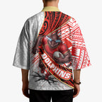 Redcliffe Dolphins NRL Rugby Kimono Tribal Polynesian Power Art - Lightning Mascot