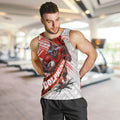 Redcliffe Dolphins NRL Rugby Men Tank Top Tribal Polynesian Power Art - Lightning Mascot