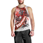 Redcliffe Dolphins NRL Rugby Men Tank Top Tribal Polynesian Power Art - Lightning Mascot