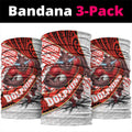 Redcliffe Dolphins NRL Rugby Neck Gaiter Tribal Polynesian Power Art - Lightning Mascot