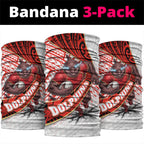 Redcliffe Dolphins NRL Rugby Neck Gaiter Tribal Polynesian Power Art - Lightning Mascot