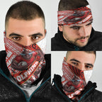 Redcliffe Dolphins NRL Rugby Neck Gaiter Tribal Polynesian Power Art - Lightning Mascot