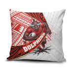 Redcliffe Dolphins NRL Rugby Pillow Cover Tribal Polynesian Power Art - Lightning Mascot