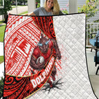 Redcliffe Dolphins NRL Rugby Quilt Tribal Polynesian Power Art - Lightning Mascot