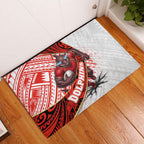 Redcliffe Dolphins NRL Rugby Rubber Doormat Tribal Polynesian Power Art - Lightning Mascot