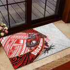 Redcliffe Dolphins NRL Rugby Rubber Doormat Tribal Polynesian Power Art - Lightning Mascot