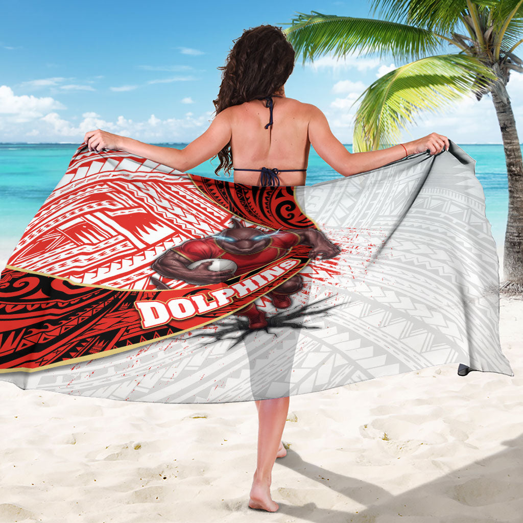 Redcliffe Dolphins NRL Rugby Sarong Tribal Polynesian Power Art - Lightning Mascot