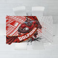 Redcliffe Dolphins NRL Rugby Tablecloth Tribal Polynesian Power Art - Lightning Mascot