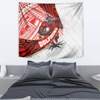 Redcliffe Dolphins NRL Rugby Tapestry Tribal Polynesian Power Art - Lightning Mascot
