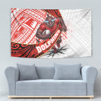 Redcliffe Dolphins NRL Rugby Tapestry Tribal Polynesian Power Art - Lightning Mascot