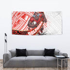Redcliffe Dolphins NRL Rugby Tapestry Tribal Polynesian Power Art - Lightning Mascot