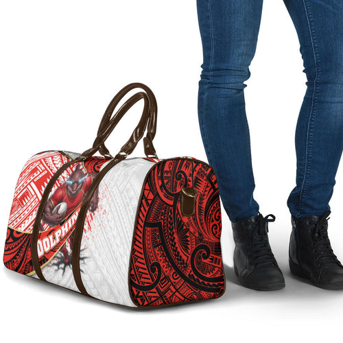 Redcliffe Dolphins NRL Rugby Travel Bag Tribal Polynesian Power Art - Lightning Mascot