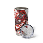 Redcliffe Dolphins NRL Rugby Tumbler Cup Tribal Polynesian Power Art - Lightning Mascot