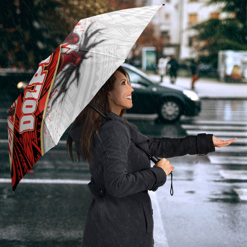 Redcliffe Dolphins NRL Rugby Umbrella Tribal Polynesian Power Art - Lightning Mascot