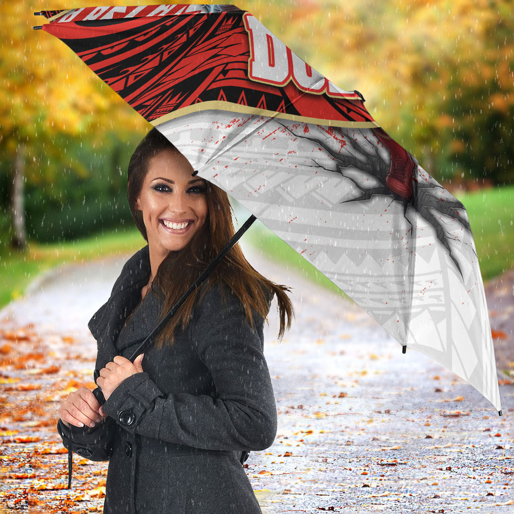 Redcliffe Dolphins NRL Rugby Umbrella Tribal Polynesian Power Art - Lightning Mascot