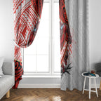 Redcliffe Dolphins NRL Rugby Window Curtain Tribal Polynesian Power Art - Lightning Mascot