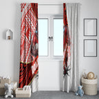 Redcliffe Dolphins NRL Rugby Window Curtain Tribal Polynesian Power Art - Lightning Mascot