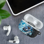 Cronulla Sutherland Sharks Rugby AirPods Case Tribal Polynesian Power Art - Lightning Mascot