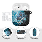 Cronulla Sutherland Sharks Rugby AirPods Case Tribal Polynesian Power Art - Lightning Mascot