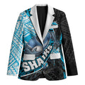 Cronulla Sutherland Sharks Rugby Blazer Tribal Polynesian Power Art - Lightning Mascot