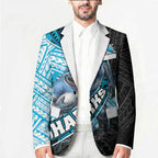 Cronulla Sutherland Sharks Rugby Blazer Tribal Polynesian Power Art - Lightning Mascot