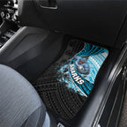 Cronulla Sutherland Sharks Rugby Car Mats Tribal Polynesian Power Art - Lightning Mascot