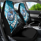 Cronulla Sutherland Sharks Rugby Car Seat Cover Tribal Polynesian Power Art - Lightning Mascot
