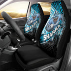Cronulla Sutherland Sharks Rugby Car Seat Cover Tribal Polynesian Power Art - Lightning Mascot
