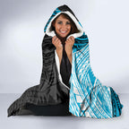 Cronulla Sutherland Sharks Rugby Hooded Blanket Tribal Polynesian Power Art - Lightning Mascot