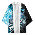 Cronulla Sutherland Sharks Rugby Kimono Tribal Polynesian Power Art - Lightning Mascot