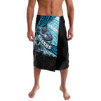 Cronulla Sutherland Sharks Rugby Lavalava Tribal Polynesian Power Art - Lightning Mascot