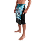 Cronulla Sutherland Sharks Rugby Lavalava Tribal Polynesian Power Art - Lightning Mascot