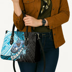 Cronulla Sutherland Sharks Rugby Leather Bag Tribal Polynesian Power Art - Lightning Mascot